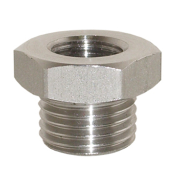 Adaptor stainless steel AISI 316L male-female reducer BSPP(G) and metric